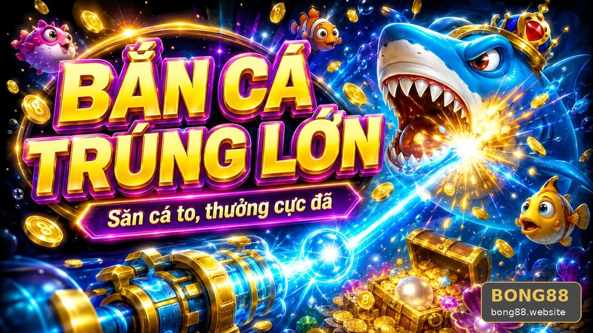 Cảnh nổ hũ xuất hiện lúc nào khi bạn đang bắn cá săn thưởng tại BONG88?