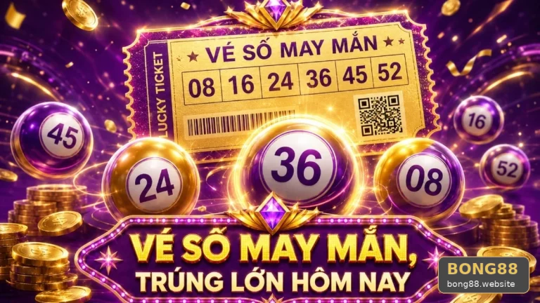 Nét mực trên cuống vé số và cột ngày giờ bảng kết quả xổ số BONG88